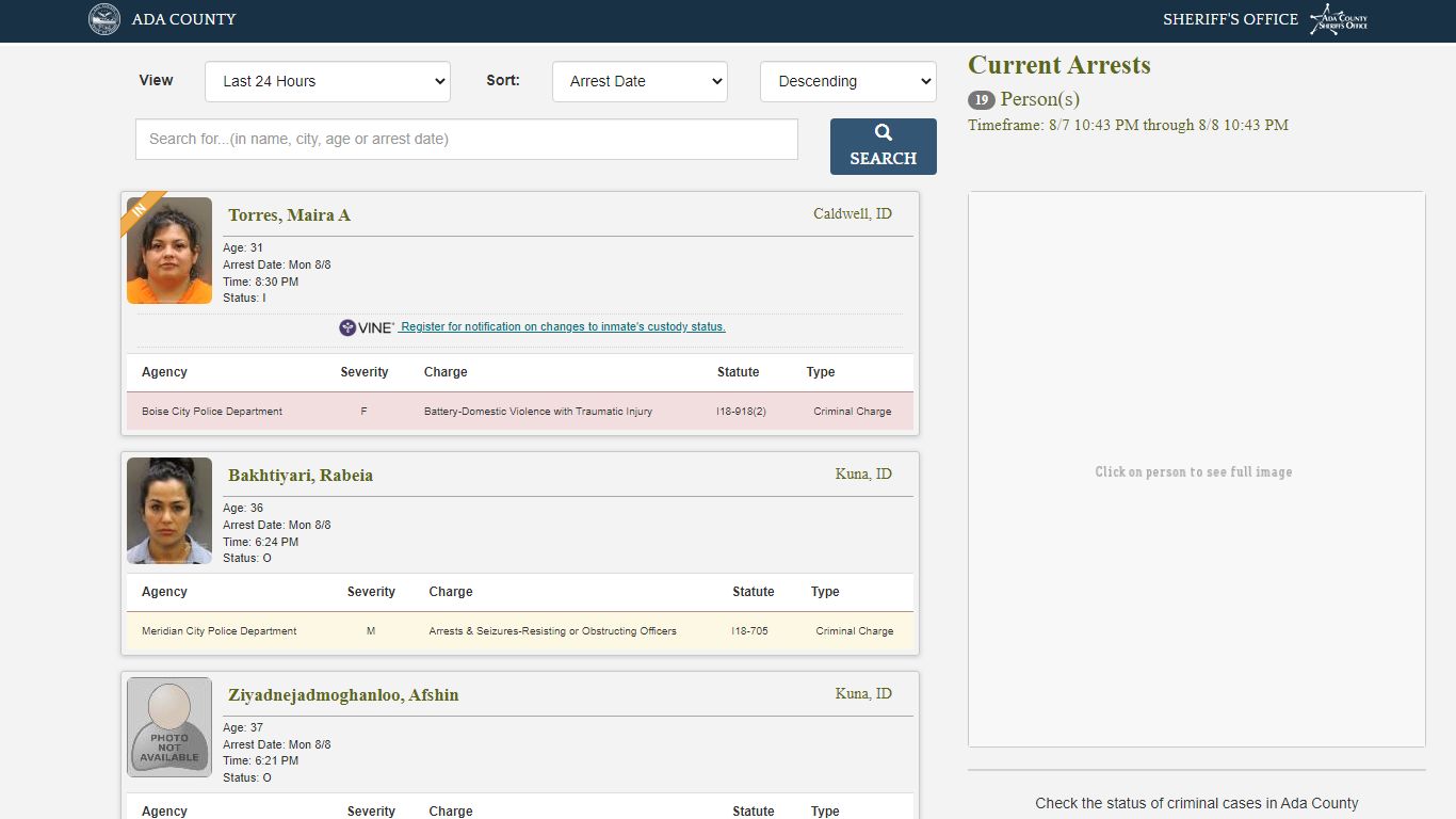 Arrests - apps.adacounty.id.gov